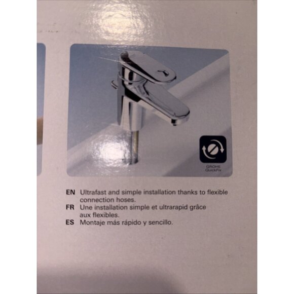 NEW! Grohe Bauloop Single Handle With Hole 40545 DÜSSELDORF CHROME W/BOX - Picture 9 of 12